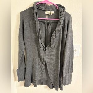 Allison Brittney Gray Cardigan Sweater; NWOT.